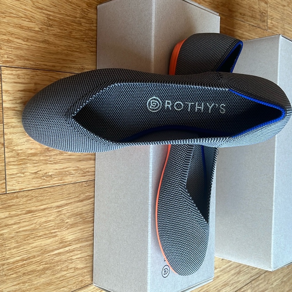 Rothy’s flat, EUC, Dove Grey, Size 9